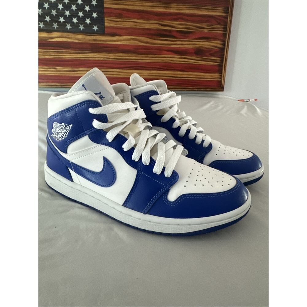Nike Women's Air Jordan 1 Mid Kentucky Hyper Royal BQ6472-104 Size 9